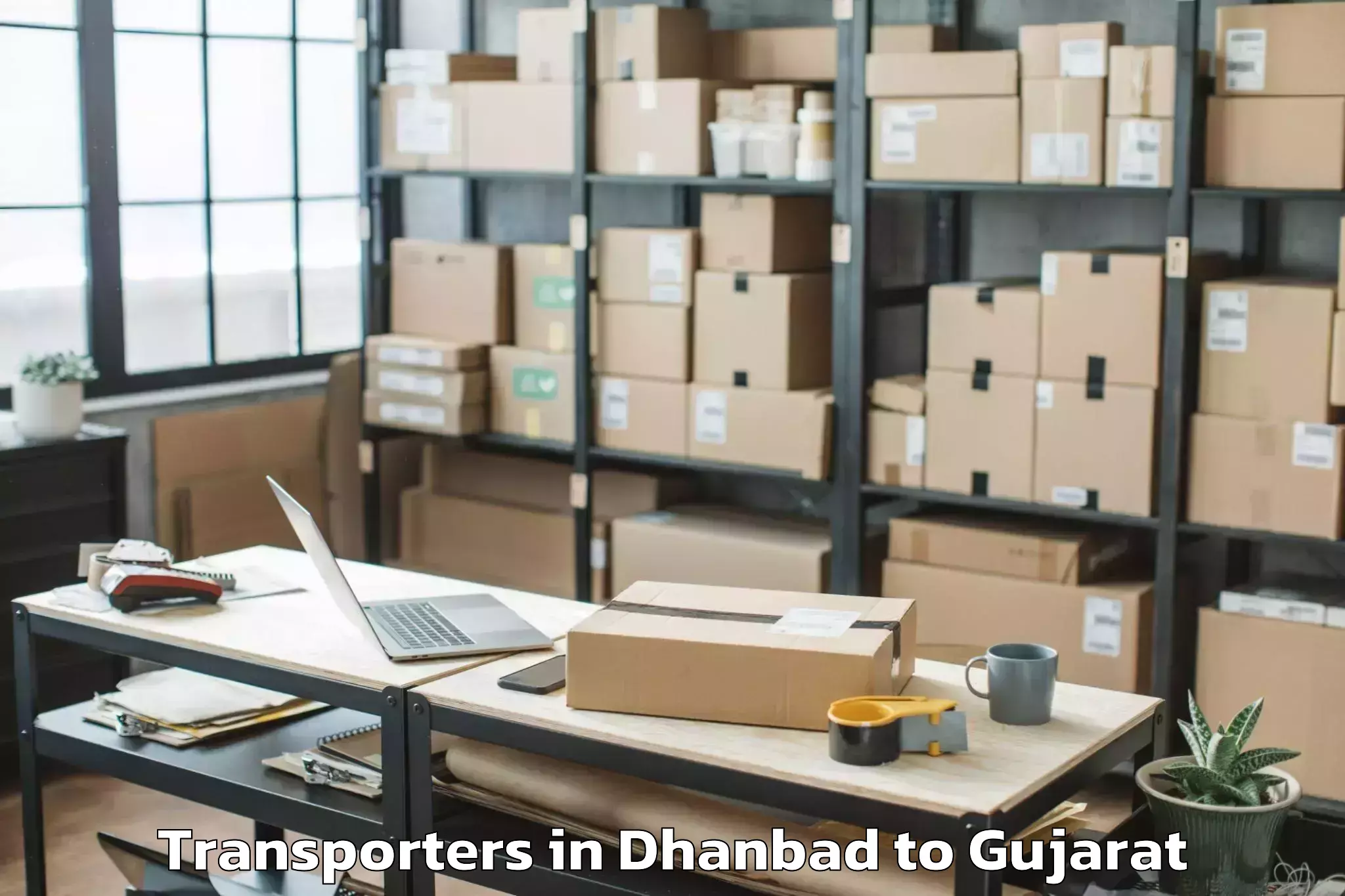 Book Dhanbad to Halol Transporters Online